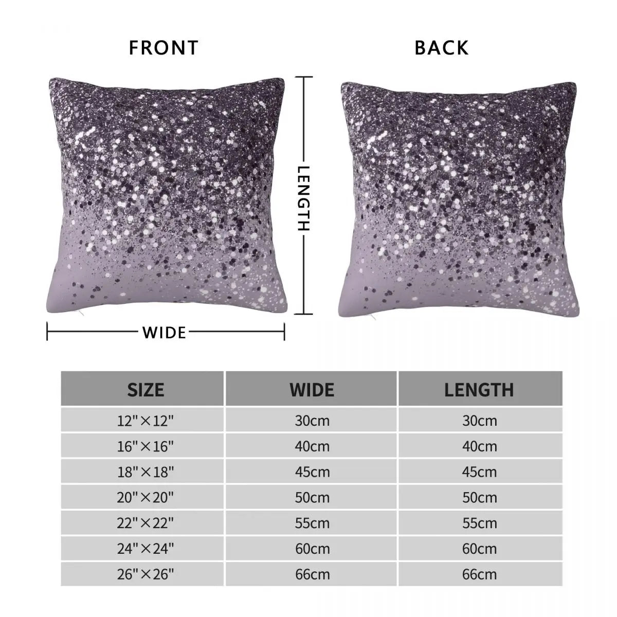 Sparkling Lavender Lady Glitter Pillowcase Polyester Pillows Cover Cushion Comfort Throw Pillow Sofa Decorative Cushions Used