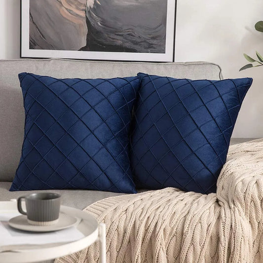 Throw Pillow Case Geometric Pattern Cushion Cover Navy Blue Sofa Living Room Seat Decorative Pillowcase Home Decor